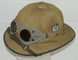 1st Model Wehrmacht Tropical Pith Helmet With Dust Goggles-Dated 1941
