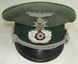 German Administration Officer's Visor With Edelweiss Device