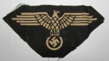 Scarce late War Printed Version Waffen SS Sleeve Eagle For M44 EM Tunic