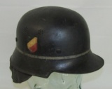 Scarce Luftwaffe Factory Double Decal Fireman's Helmet With Neck Flap-Named