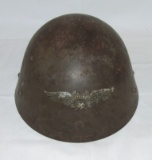 WW2 Captured Czech Helmet With Luftschutz Insignia