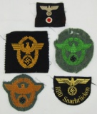 5pcs-Misc WW2 Nazi Police Insignia Etc.