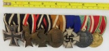 WW1/WW2 German 7 Place Parade Mount Medal Bar