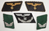 5pcs-WW2 German Reichsbahn/Forestry Official Collar Tabs