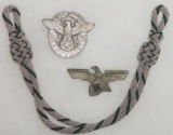 3pcs-Nazi Customs Officer Chin Cord-Misc. Cap Insignia