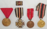 5pcs-WW1 German/Austrian Medals-Ribbon Bar