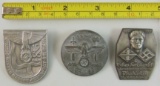 3pcs-WW2 NSDAP Rally Badges