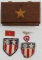 5pcs-WW2 CBI Theater Patches-Wood Souvenir Box-Son In Service Pin-Japanese Collar Tab