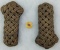 3pcs-Early Pre Civil War Confederate Officer Shoulder Boards-1915 Celluloid Reunion Button