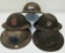 5pcs-WW1 US Doughboy Helmets With Period Painted Division Insignia