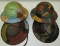 4pcs-WW1 US Doughboy Helmets With Period Painted  Camo