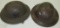 2pcs-WW1 U.S. Doughboy Helmets With Painted Insignia-Liners & Chin Straps-89th Div.