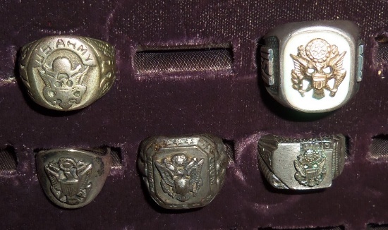 5pcs-WWII U.S. Army Soldier Rings