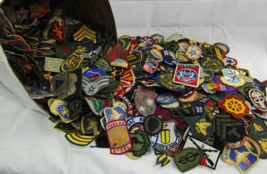 Huge Lot 1600+ Misc. WW2/Korea/Vietnam Era U.S. Patches