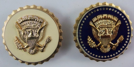 2pcs-U.S. Military Assigned To The Service Of The President & Vice President Badges-Numbered