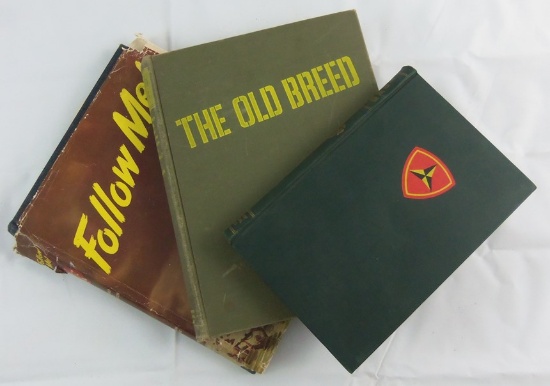 3pcs-WWII- 1st, 2nd & 3rd USMC Divisions Unit History Books