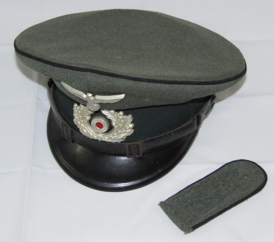 WWII German Pioneer Visor Cap/Shoulder Board For Enlisted