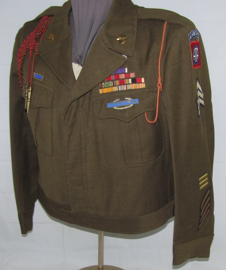 82nd airborne dress blues Original U.S. WWII 101st / 82nd Airborne Division Patched Summer Servi –  International Military Antiques main image 0