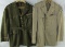 2pcs-WW2 US Army Air Corp 9th AAF Officer's Class A Tunics-Both Named-English Tailor Label