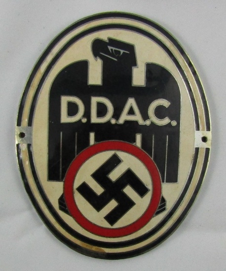 Enameled WW2 German DDAC Vehicle Plaque