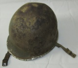 WW2 U.S. Fixed Bale/Front Seam M1 Helmet With Liner.