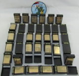 35pcs-34 NOS USS Archerfish Engraved Zippo Lighters & USS Archerfish Crew Patch