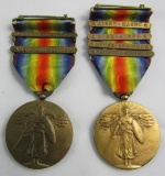2pcs-WW1 U.S. Victory Medals-Name Engraved-USMC/Aviation