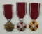 3pcs-WW2 Period Polish Army Military Merit Medals-All 3 Classes