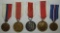 5pcs-Misc Polish Medals-All 3 National Defense Classes..Etc...