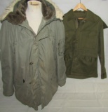 2pcs-USAF N-3B Flight Parka And Korean War Period M52 Field Jacket