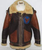 Early Style  U.S. Army Air Forces B-3 Leather Flight Jacket-Size 44 For Reenactor
