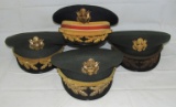 4pcs-U.S. Army Officers Visor Caps