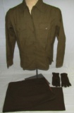 Scarce WW2 Women's Army Corp Wool Field Shirt, Gloves & English Made Wool Field Pants