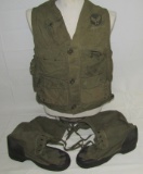 2pcs-U.S. Army Air Forces C-1 Survival Vest=Rare Late War Type A-14 Flight Boots/Mukluks