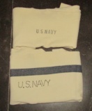 2pcs-WW2 Period USN Wool Blankets