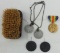 WW1 U.S. Soldier Dog Tags/Victory Medal/Shave Kit/NRA Target Disc Grouping