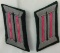 Scarce WW2 Panzer Officer's Matching Collar Tabs