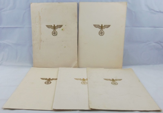 5pcs-3rd Reich Period Unissued Promotion Documents