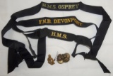WW2/Later British Navy Cap Tallies-Royal Army Medical Corps Uniform Buttons-Beret Badge