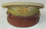 WW2 Period U.S. Army Warrant Officer's Khaki Visor Cap