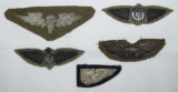 5pcs WW1 Style Air Corp Wings-Pilot-Dirigible-Balloon