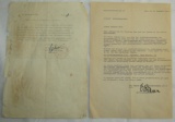 2pcs-Allgemeine/Waffen SS Signed Typewritten Letters-Totenkopf/Reitersturm 2^/17