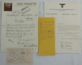 2pcs-Rare  3rd Reich New Years Eve Letters- Handwritten To Hitler Signed By AH  Loyalist Carl Rover