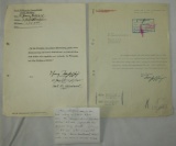 WW2 Waffen SS Obersturmfuhrer Dr. Franz Wehofsich Signed Document Grouping-Race Resettlement Office