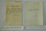 2pcs-Signed Docs/Letters Early 3rd Reich Loyalists-Ludendorff & Von Seeckt