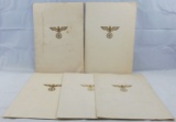 5pcs-3rd Reich Period Unissued Promotion Documents
