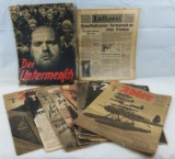 10pcs-Misc. WW2 Period 3rd Reich Magazines-Luft Post-Der Adler Etc.