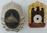 2pcs-WW2 German Organizational Badges-Kyffhäuserbund-Schutzenbund