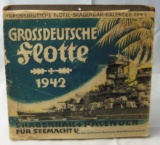 1942 Dated German Kriegsmarine Calendar