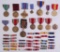 54pcs-Misc WW1/WW2/Later U.S. Medals/Ribbon Bar Grouping.